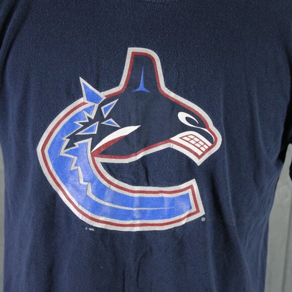 Vancouver Canucks Shirt (Retro) - Original Orca Logo - Men's Medium - Picture 2 of 7